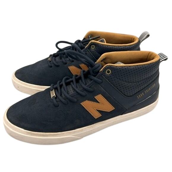 New Balance 379 Mens 10.5 Mid Navy Gold Sour Solution Staple Fashion Sneaker - Picture 1 of 9